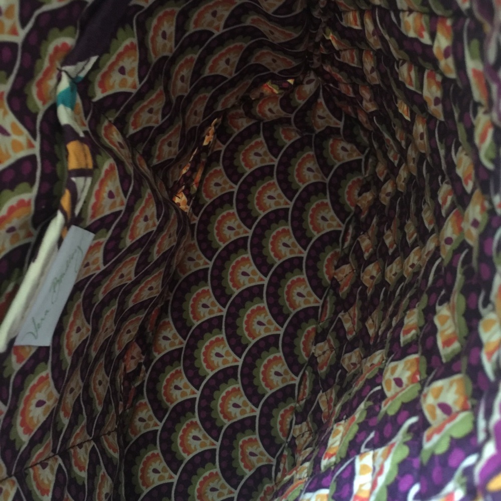 Vera Bradley plum crazy quilted shoulder tote - Picture 7 of 9